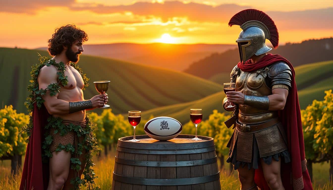 vivez une soirée d'exception en gironde où le rugby et le vin s'unissent pour célébrer l'âme du terroir avec bacchus et brennus. une expérience unique mêlant passion, tradition et convivialité.