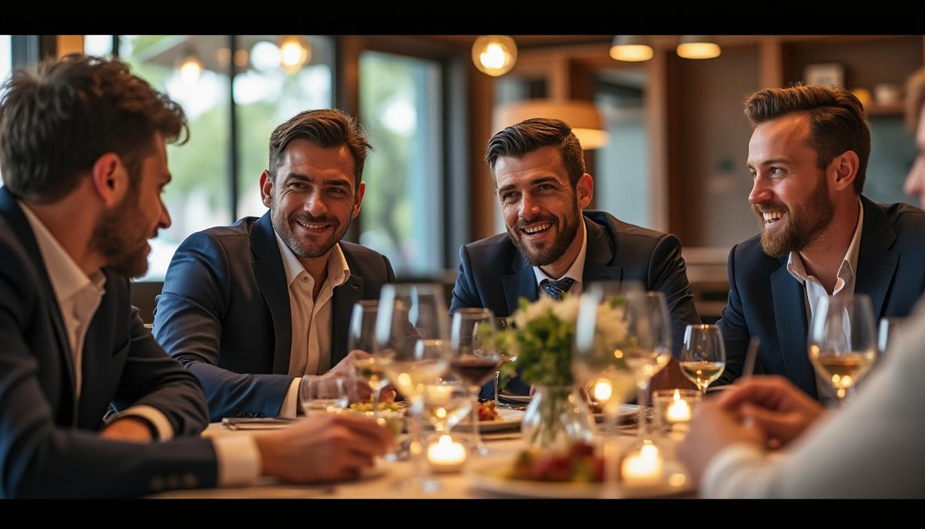 découvrez le dîner mémorable où les stars du rugby jalibert, bielle-biarrey et lucu ont partagé des moments uniques avec la légende jean-pierre papin, entre passion et convivialité.