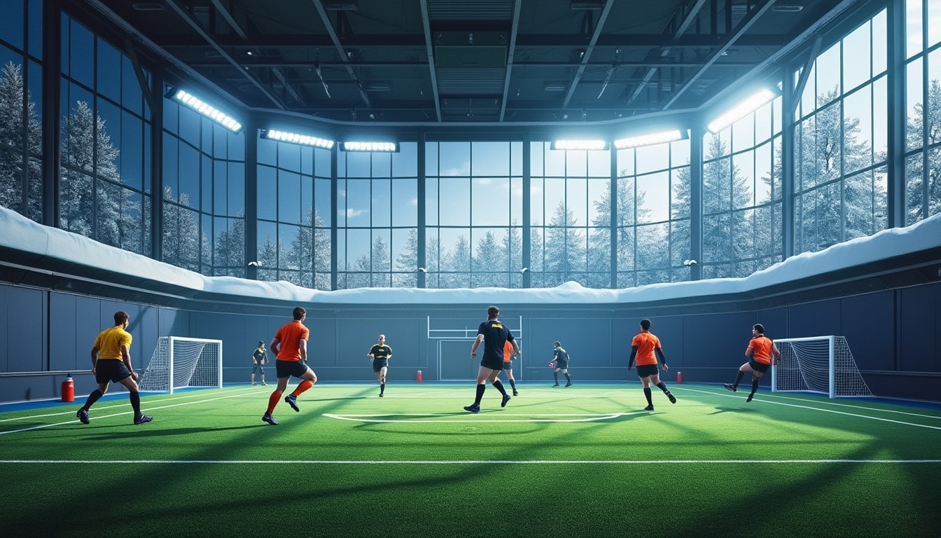 Le rugby en salle permet de pratiquer l’hiver en zone froide