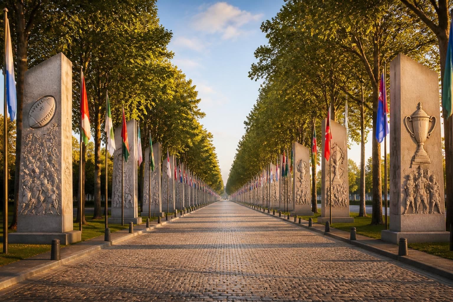 découvrez l'avenue commémorative du mondial de rugby 2007, un lieu chargé d'histoire célébrant les moments forts et les exploits de ce tournoi emblématique.