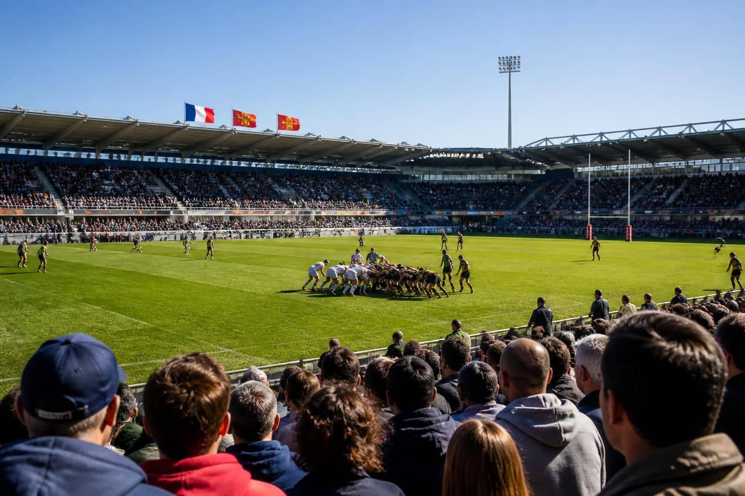 regardez la diffusion en direct du match de rugby à rouen. suivez toutes les actions, les scores et les moments forts en temps réel.