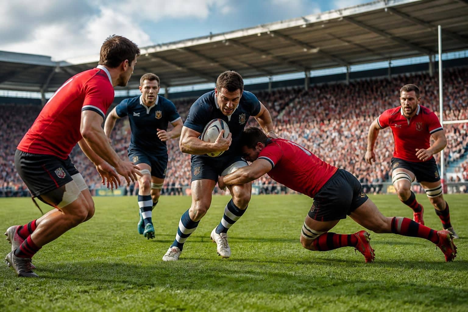 découvrez notre galerie de fonds d'écran dédiés au rugby, avec des images de qualité pour tous les passionnés du ballon ovale.