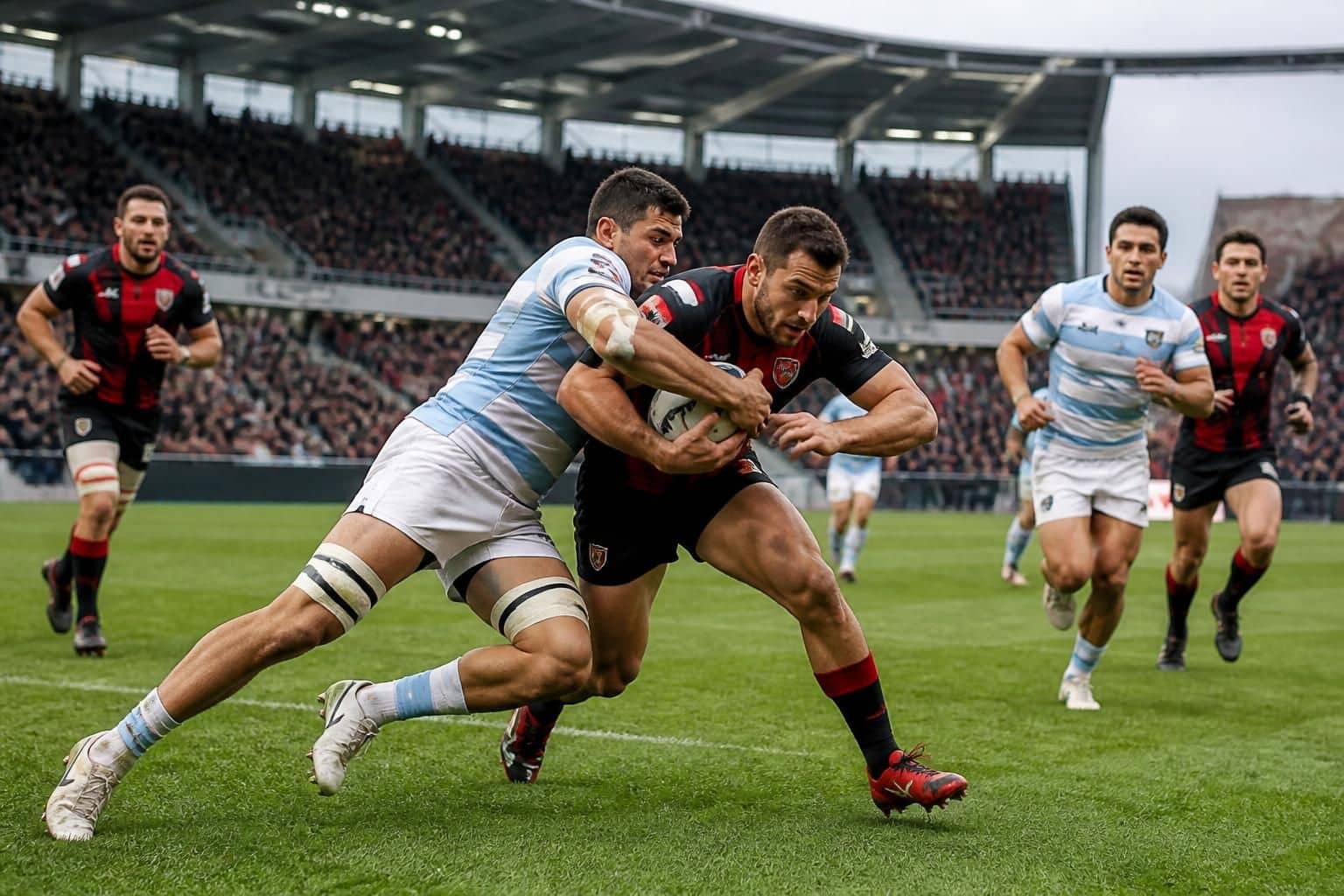 suivez en direct le match intense entre lou rugby et racing 92 avec les dernières actions, scores et analyses.